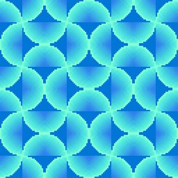 Pixel Gradient Overlapping Semicircle Pattern vector