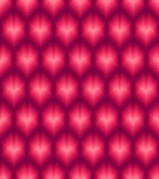 Pixel Gradient Heart Seamless Pattern vector