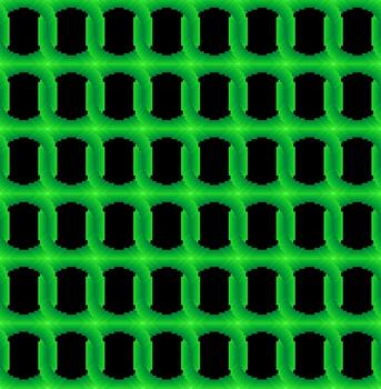 Pixel Gradient Interlocking Circular Chain Seamless Pattern vector