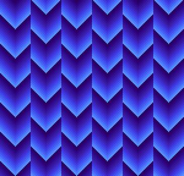 Pixel Gradient Arrowhead Grid Seamless Pattern vector