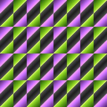 Pixel Gradient Slanted Grid Seamless Pattern vector