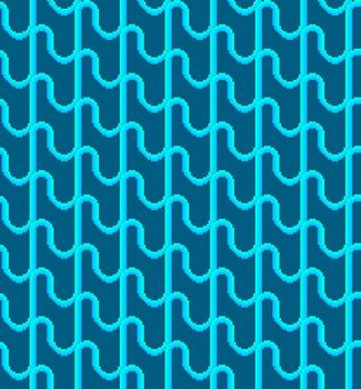 Pixel Gradient Hook Grid Seamless Pattern vector