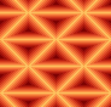 Pixel Concentric Triangle Gradient Seamless Pattern vector