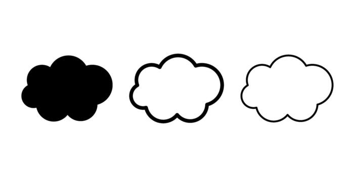 Cloud icon set vector