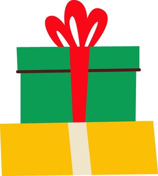 Gift Boxes Stack With Ribbon vector