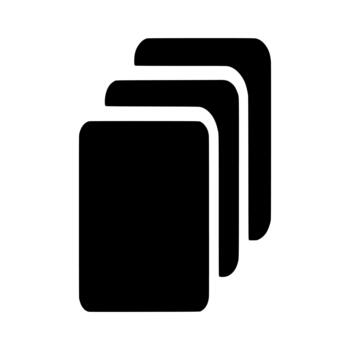 Multiple overlapping document sheets stacked layer icon design element vector
