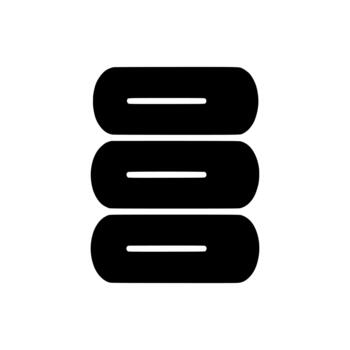 Database server rack storage stack icon for digital technology systems vector