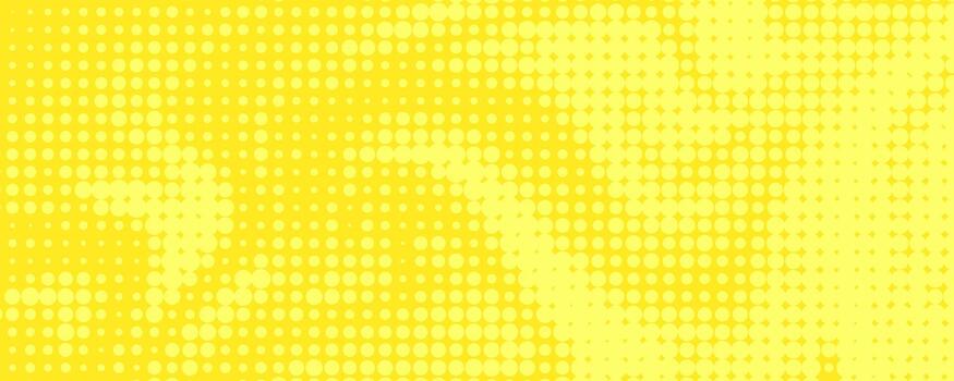 Yellow halftone dot pattern background vector