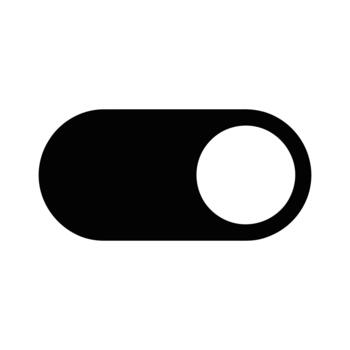 toggle switch button interface solid glyph symbol vector