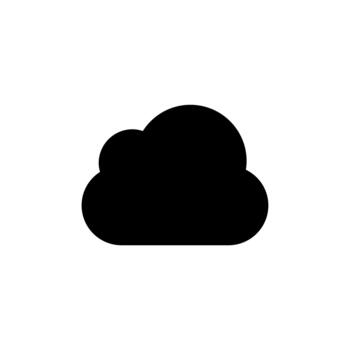 Cloud computing data storage network server solid icon vector