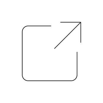 External link linear interface icon design vector