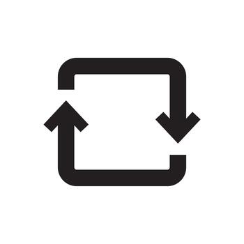 Repeat circular sync arrows solid icon vector