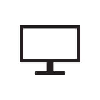 Computer display screen solid icon design vector