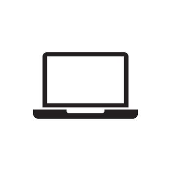 ordenador portátil computadora pantalla monitor sólido icono vector