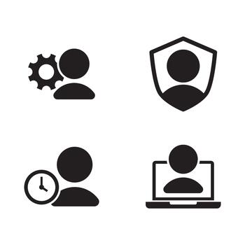 User System Management Solid Icon Pack vector