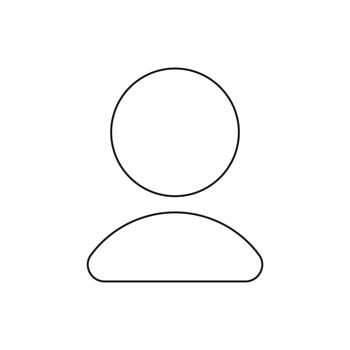 Basic Default User Profile Line Icon vector