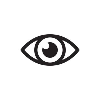 Solid Vision Eye Icon For Security Application vector