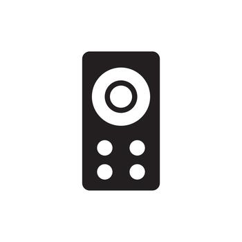 Solid Multimedia Television Remote Control Gadget Interface vector