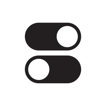 Solid Application Interface Switch Toggle Settings Set vector
