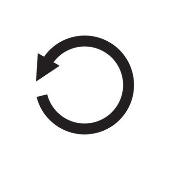Solid Refresh Sync Update Arrow Process Symbol vector