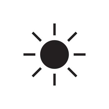 Solid Brightness Sun Illumination Control User Interface vector