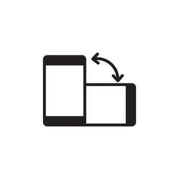 Solid Mobile Phone Sync Transfer Device Interface vector