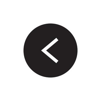 Solid Back Arrow Navigation Icon for User Interface vector