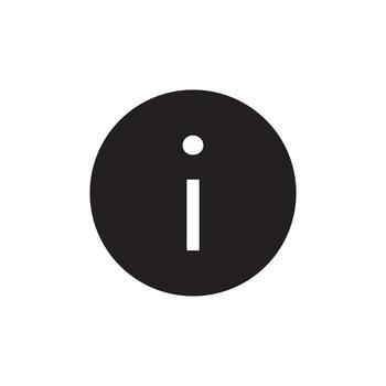 Solid Info Information Help Icon for Digital Interface vector