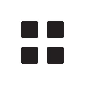 Solid Grid View Layout Menu Icon for Mobile vector