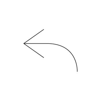Outline Undo Return Back Arrow Navigation Interface vector