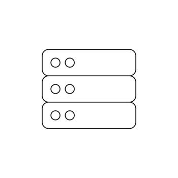 Outline Database Network Server Technology Data Concept vector