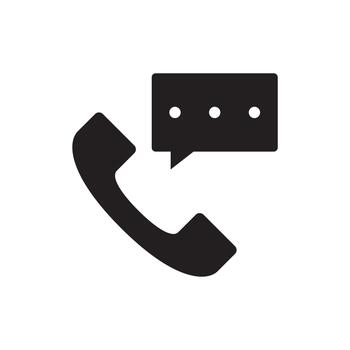 Text Message Chat Bubble Phone Solid Icon vector
