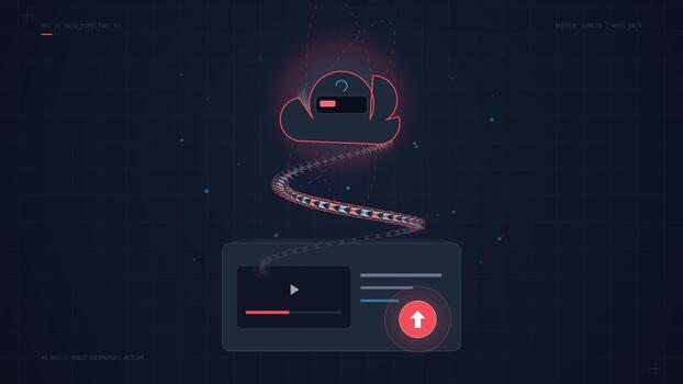 Cloud Computing Data Upload Animation video