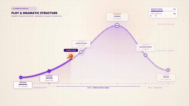 dramatisch Struktur Handlung Graph Animation video