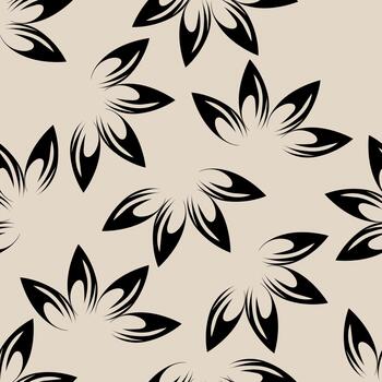 pattern flower abstract leaf vector