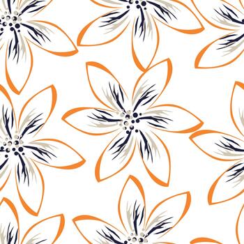 pattern foral white background vector
