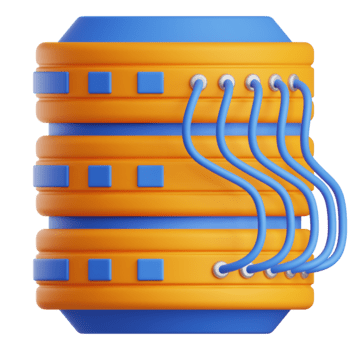 Database Server Stack 3D Illustration png