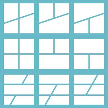 Minimalist comic panel background vector