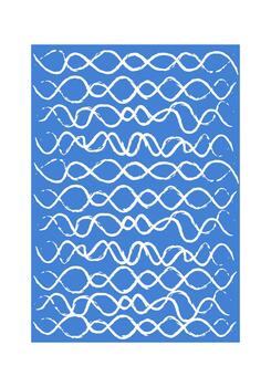 olas mano dibujado lápiz de color modelo vector