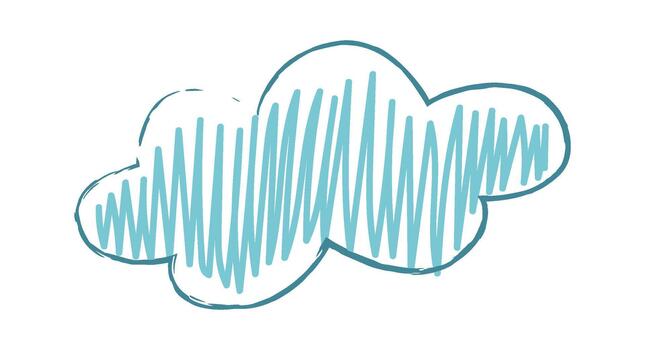 Cloud Doodle Scribble Sketch vector