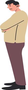 Man Negative Expression. vector