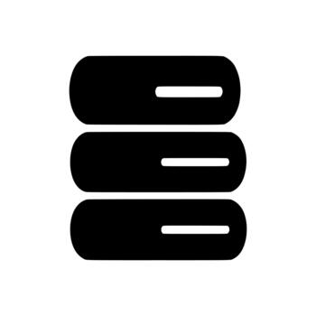 Database server stack icon for network data storage vector