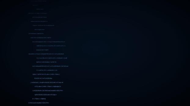 Cyber blue perspective code blocks hacker code background digital data stream motion loop video