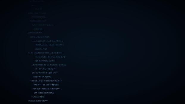 Ice blue perspective code blocks hacker code background digital data stream motion loop video