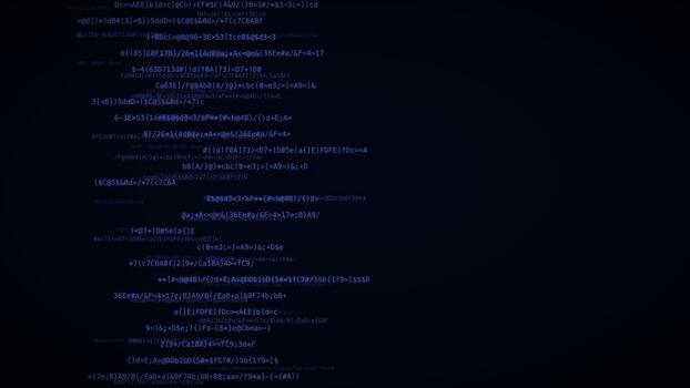 Navy glow layered code planes hacker code background digital data stream motion loop video