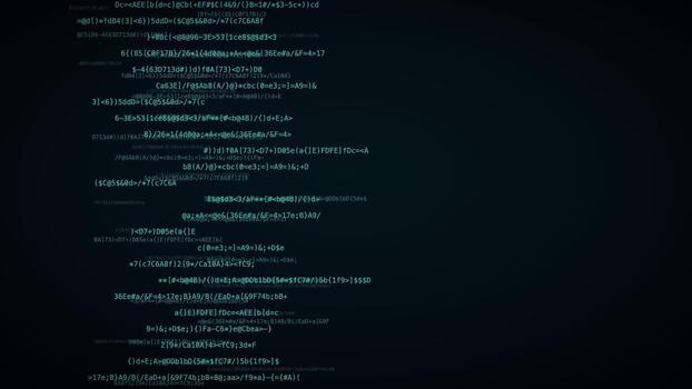 Turquoise layered code planes hacker code background digital data stream motion loop video