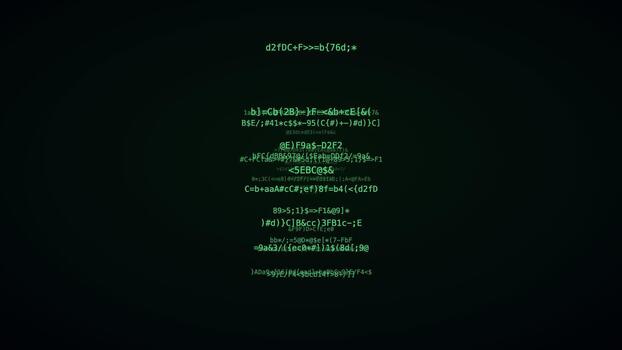 matrice verde di fuga punto codice pirata codice sfondo digitale dati ruscello movimento ciclo continuo video