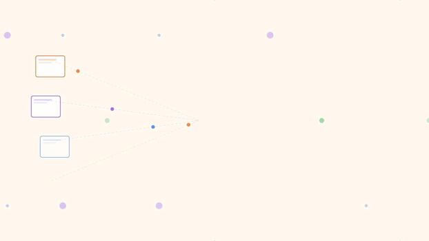 Peach Document Flow Digital Transform Process Flat Design Loop video