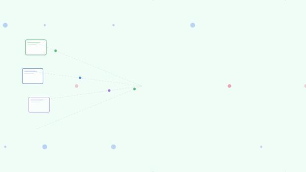 Green Document Flow Digital Transform Process Flat Design Loop video