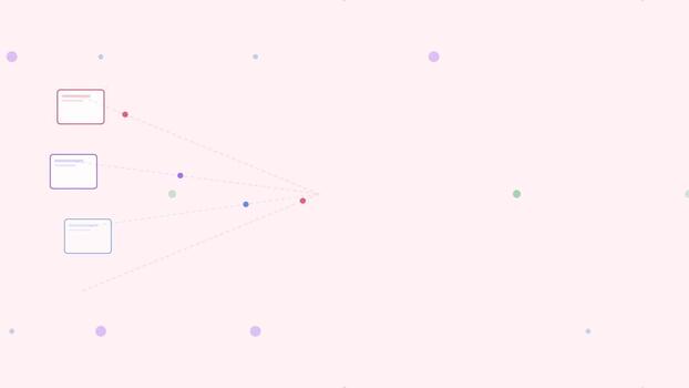 Rose Document Flow Digital Transform Process Flat Design Loop video